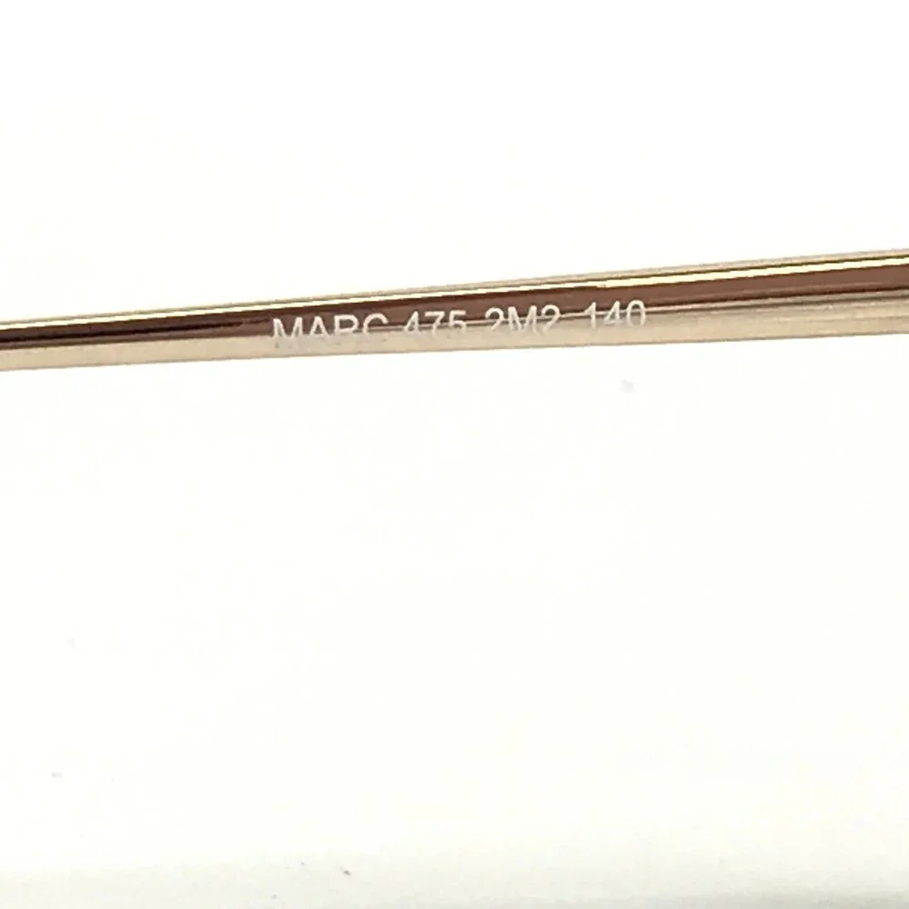 Marc Jacobs Eyeglasses Frames 475 2M2 Black Gold Cat Eye Wire Rim 52-18-140